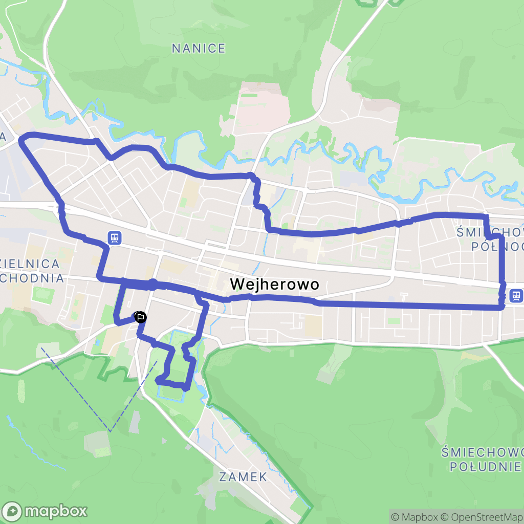 Wejherowo: mapa trasy - Poland