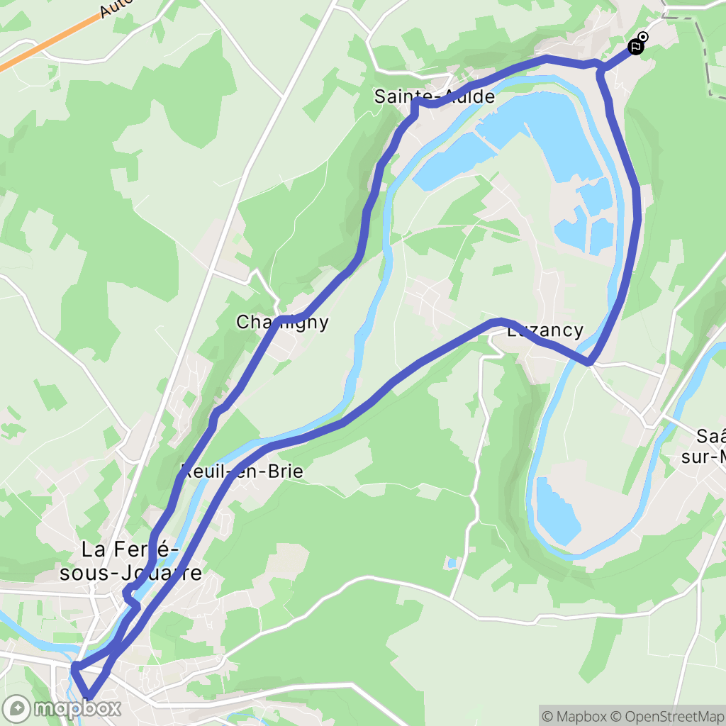 Sainte-Aulde : carte du parcours de randonnée - France