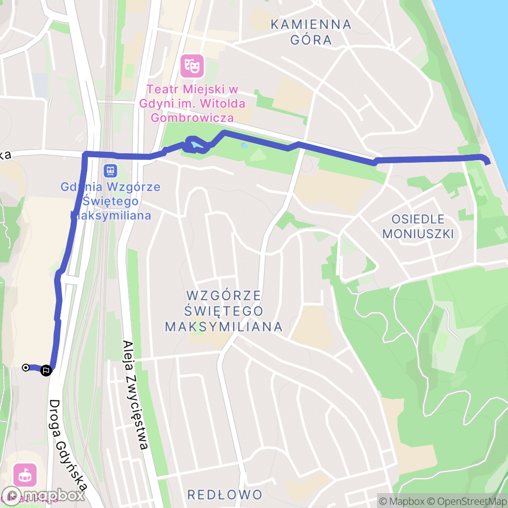 Gdynia: mapa trasy - Poland