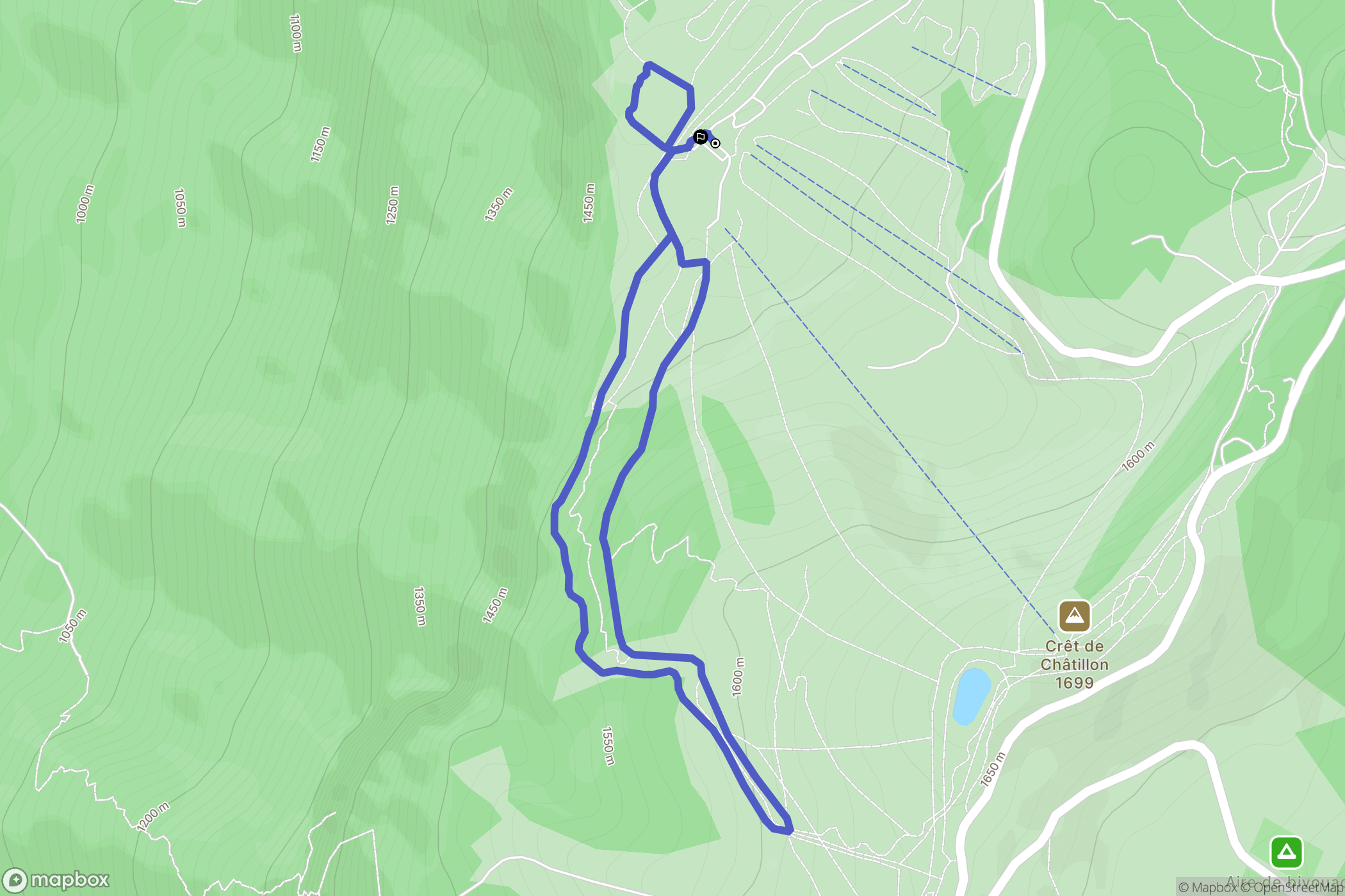Viuz-la-Chiésaz : carte du parcours de randonnée - France