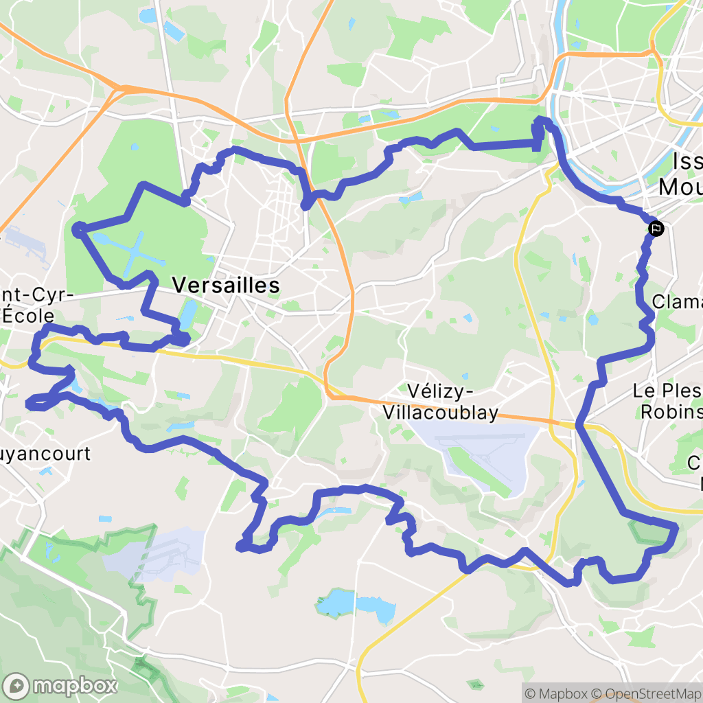 Meudon : carte du parcours de randonnée - France