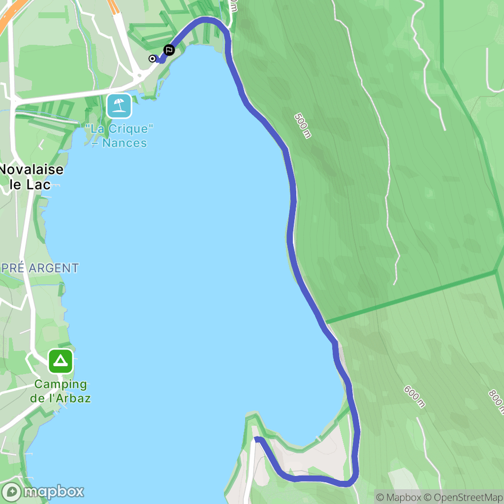 Nances : carte du parcours de randonnée - France