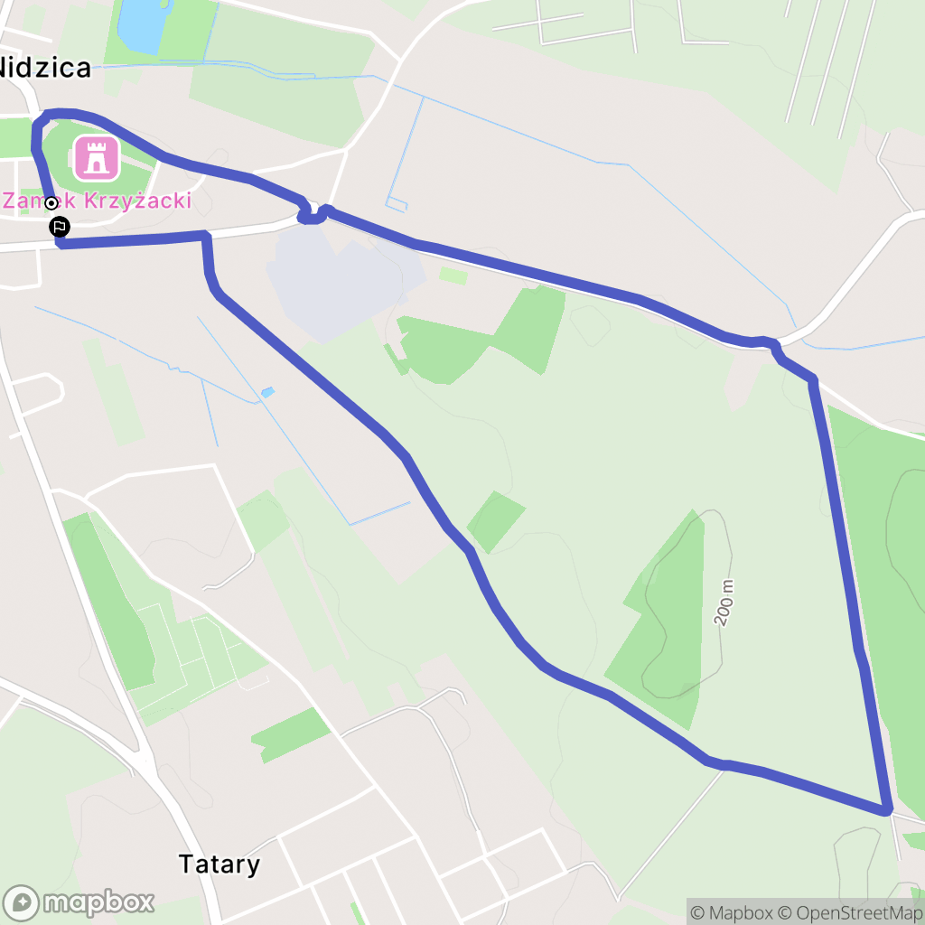 Nidzica: mapa trasy - Poland