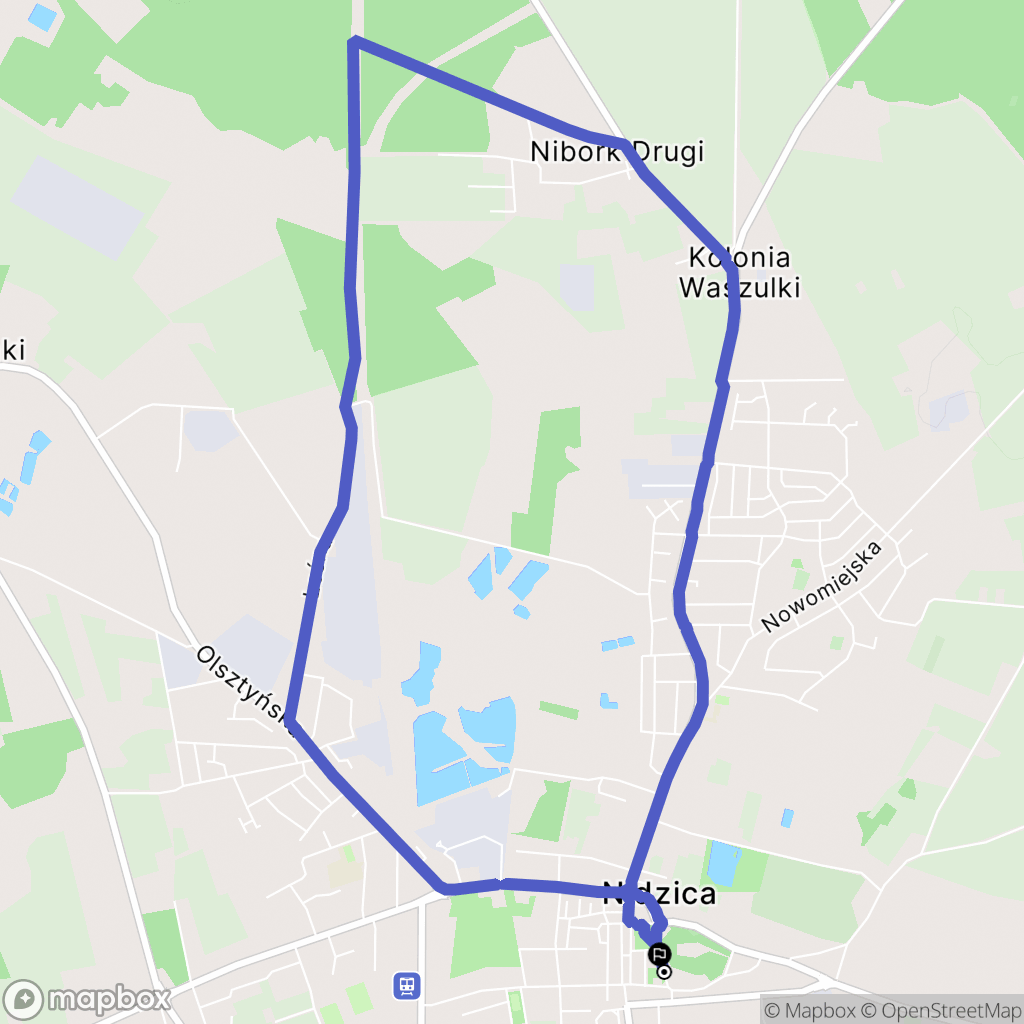 Nidzica: mapa trasy - Poland