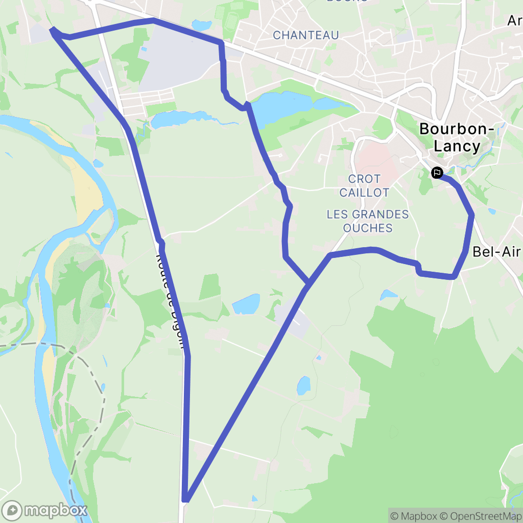Bourbon-Lancy : carte du parcours de randonnée - France