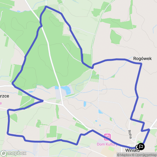 Wińsko: mapa trasy - Poland