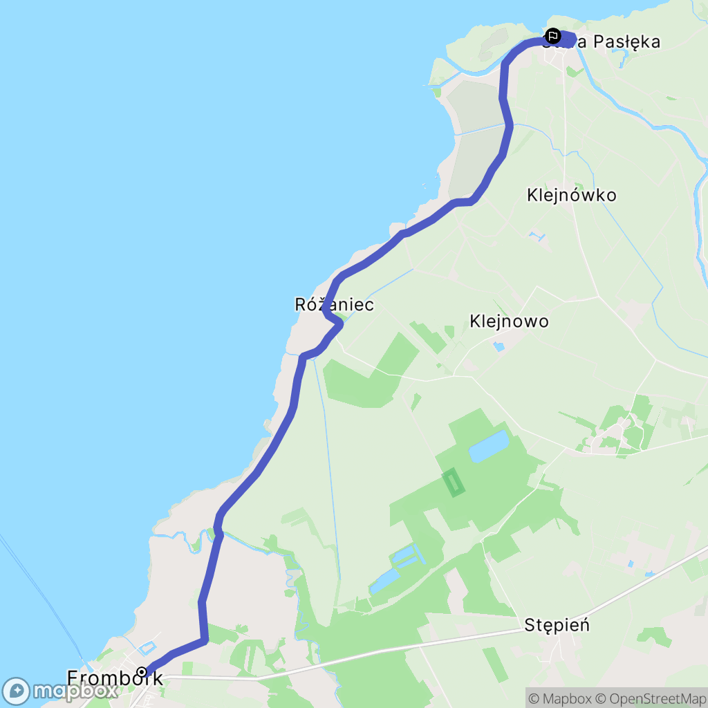 Frombork: mapa trasy - Poland
