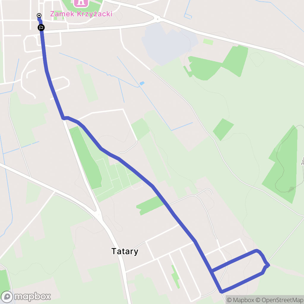 Nidzica: mapa trasy - Poland