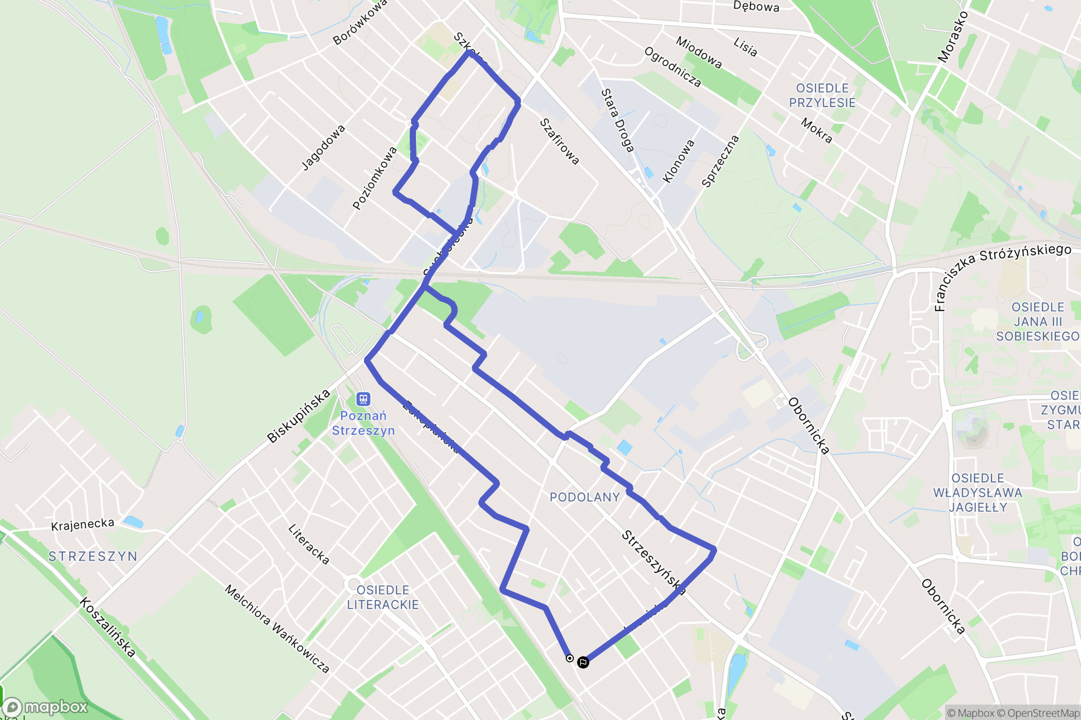 Poznań: mapa trasy - Poland