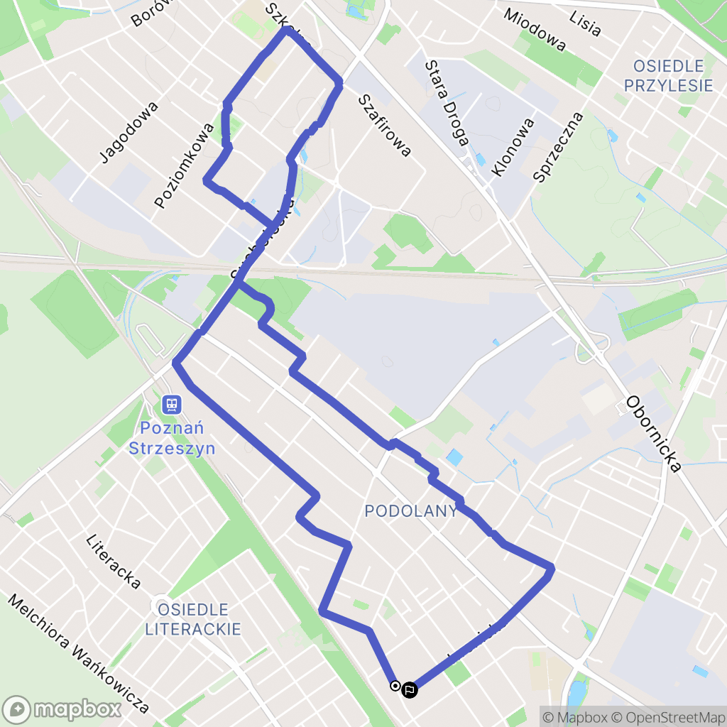 Poznań: mapa trasy - Poland