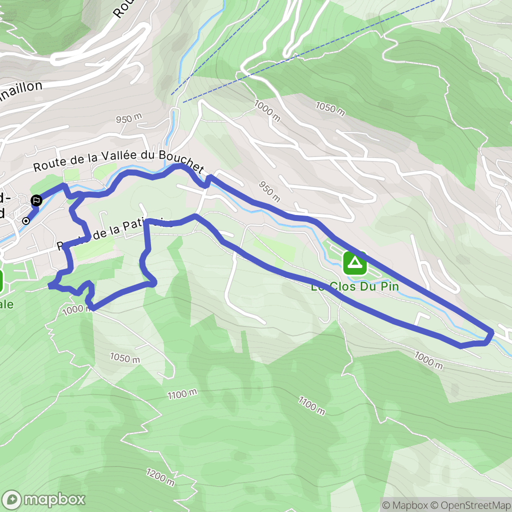 Le Grand-Bornand : carte du parcours de randonnée - France
