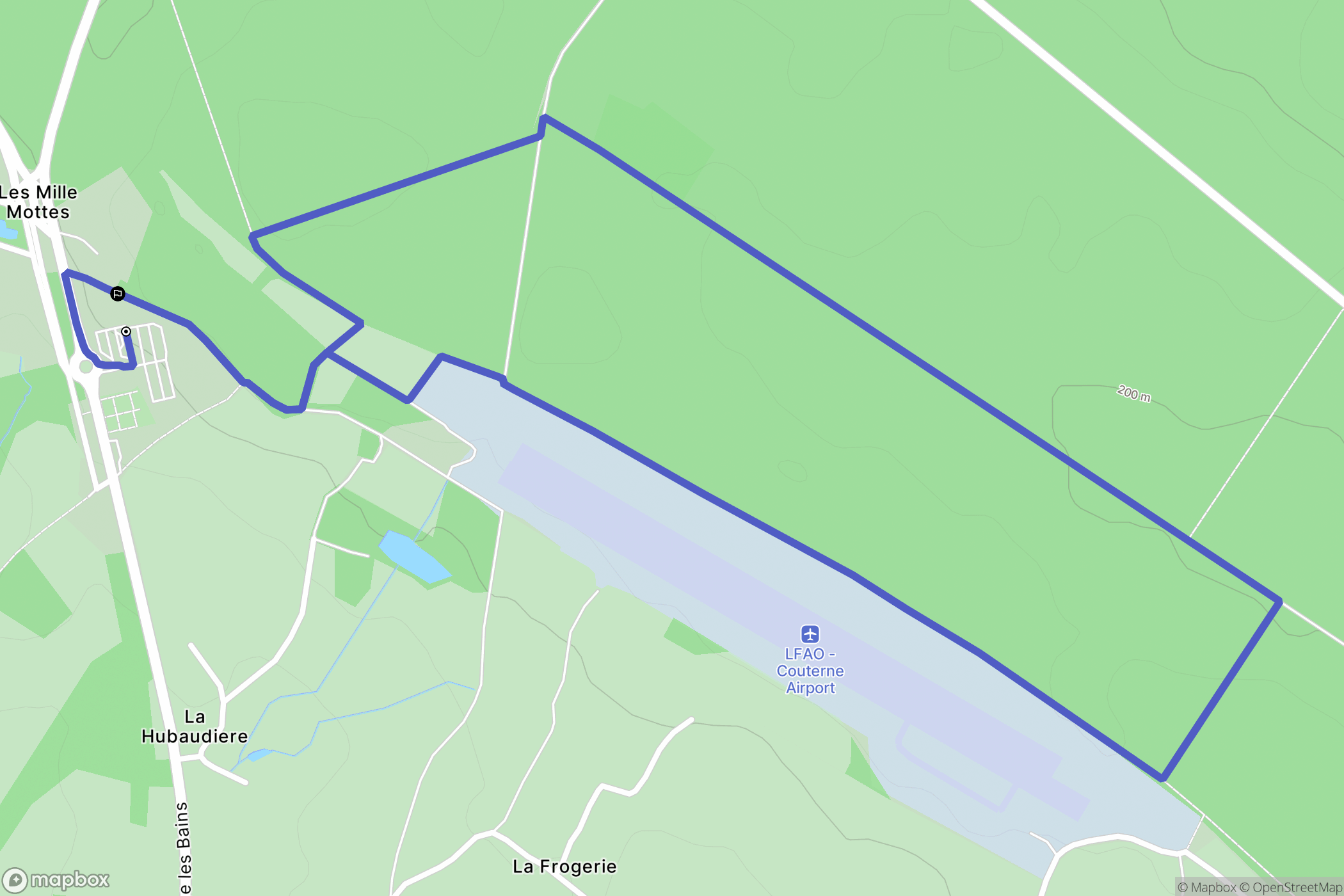Bagnoles de l'Orne Normandie : carte du parcours de randonnée - France
