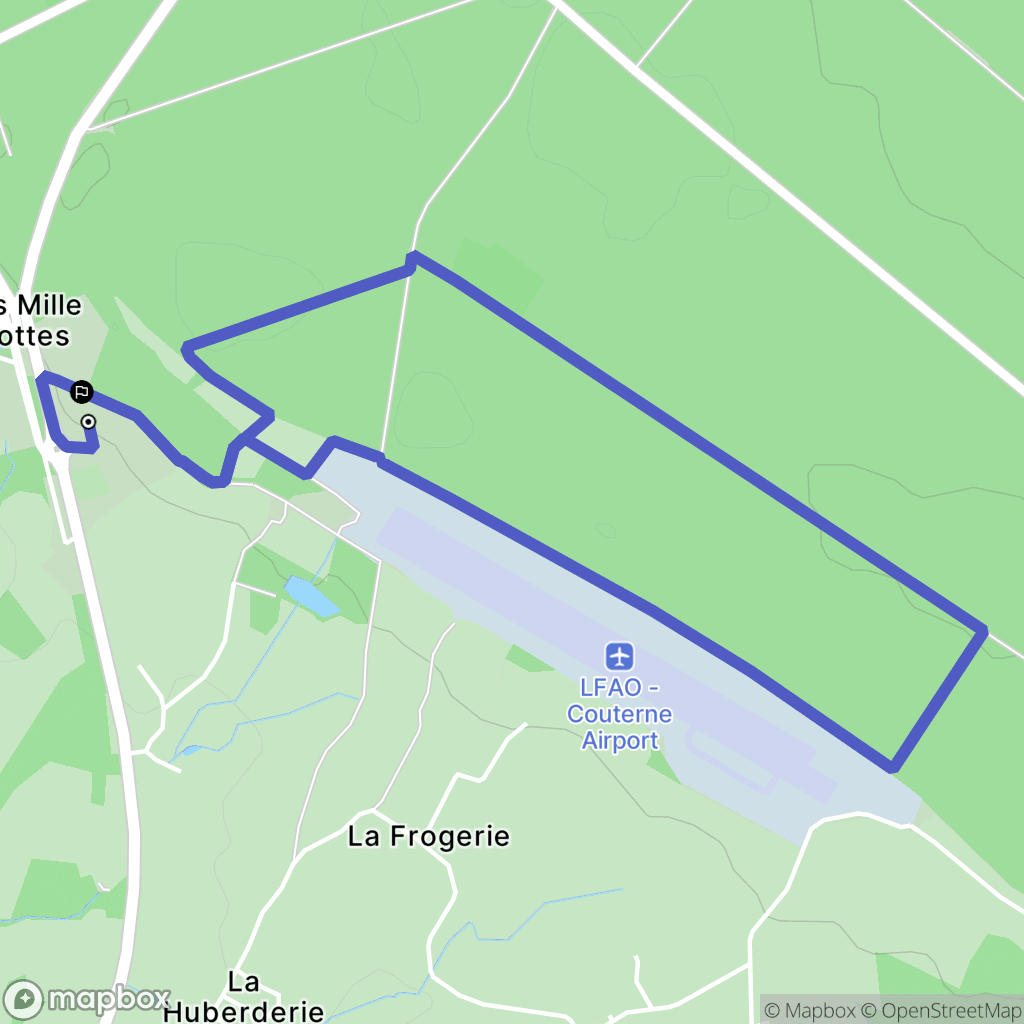 Bagnoles de l'Orne Normandie : carte du parcours de randonnée - France