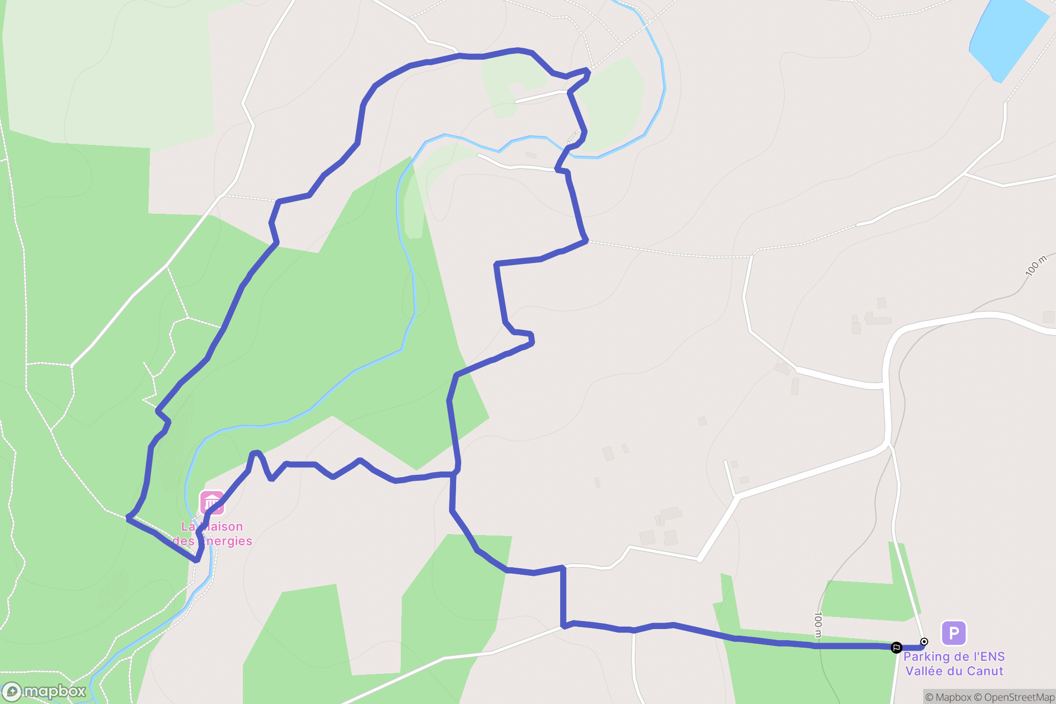 Lassy : carte du parcours de randonnée - France