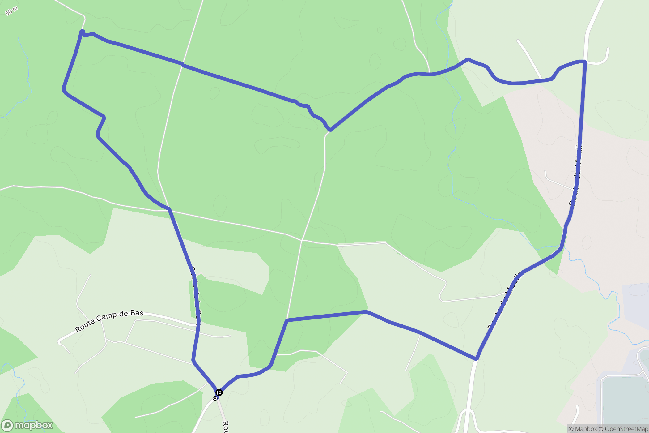 Bégaar : carte du parcours de randonnée - France