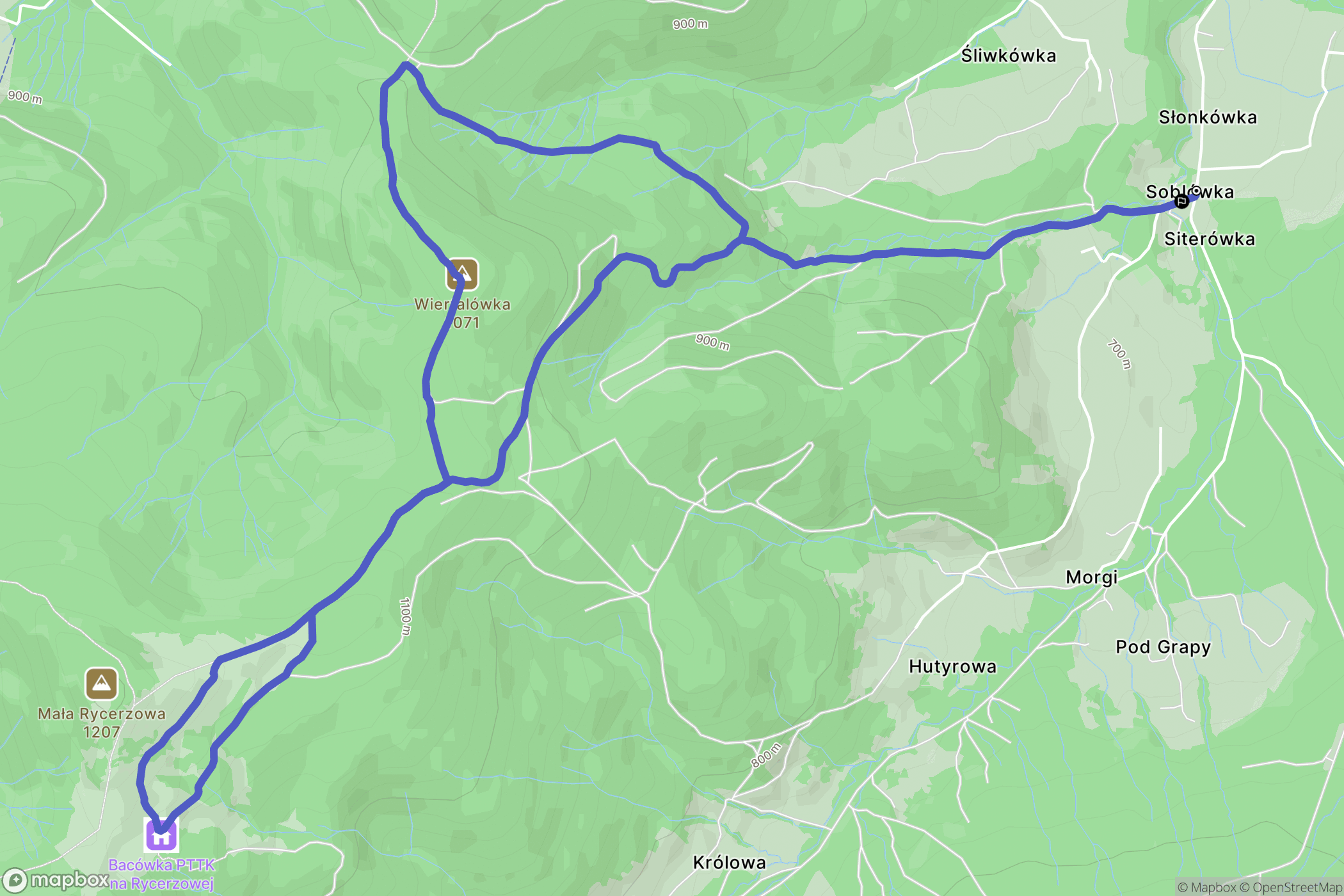 Soblówka: mapa trasy - Poland
