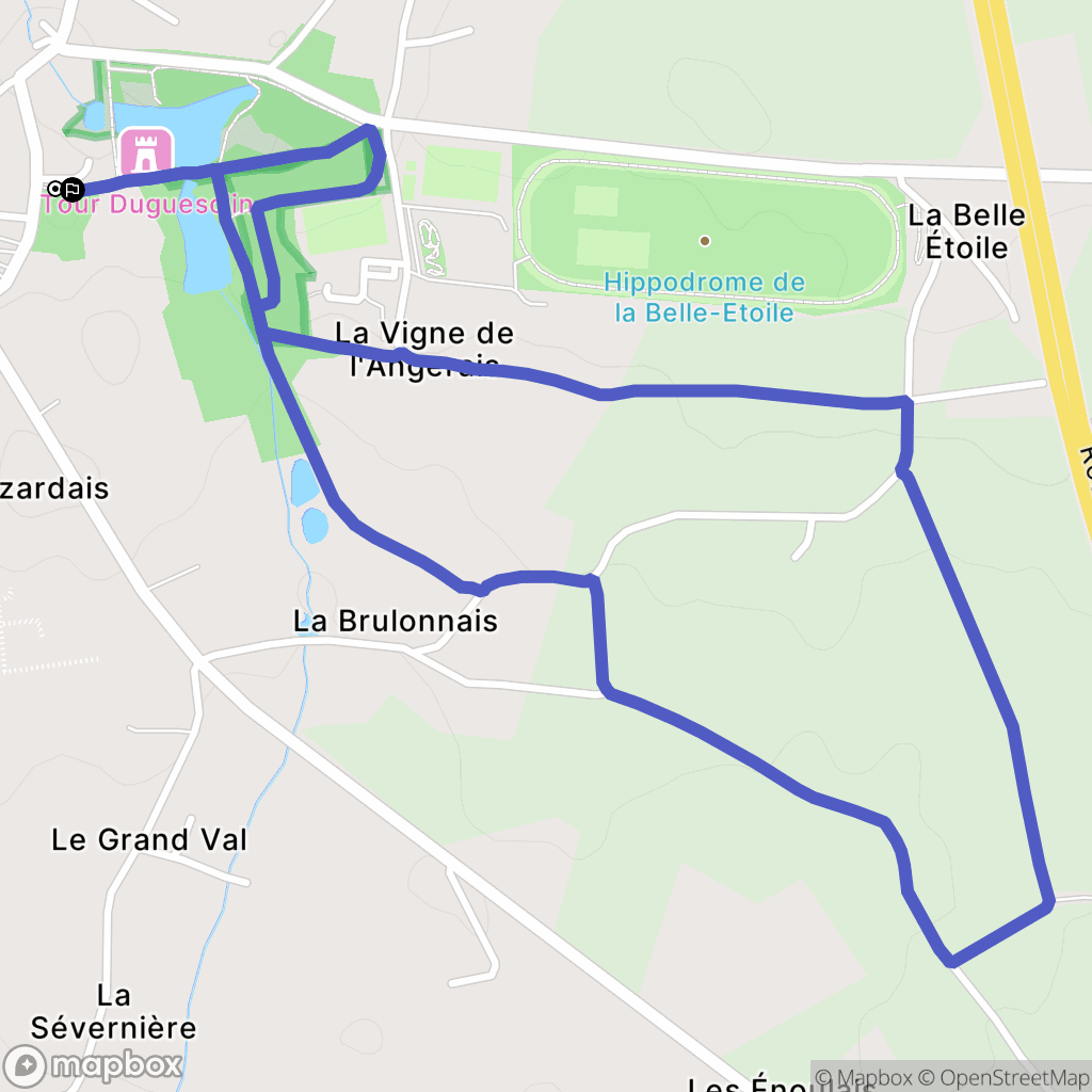 Grand-Fougeray : carte du parcours de randonnée - France