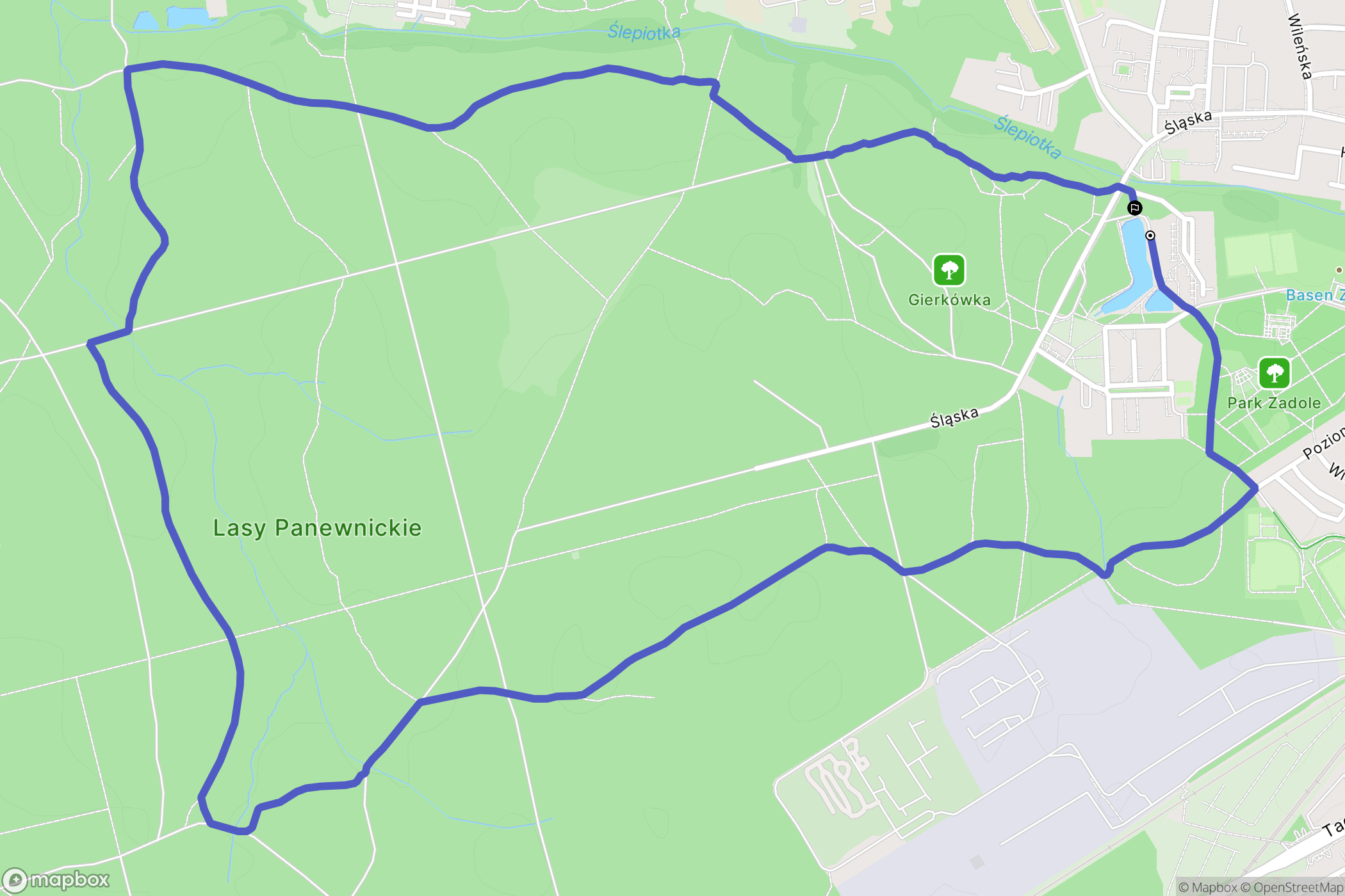 Katowice: mapa trasy - Poland