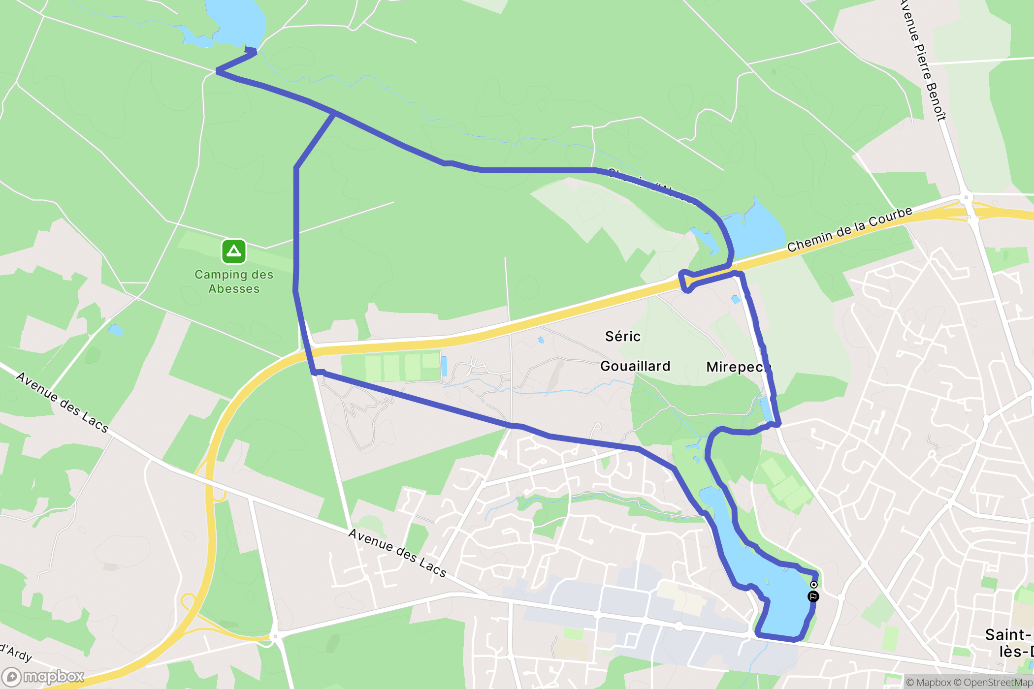 Saint-Paul-lès-Dax : carte du parcours de randonnée - France