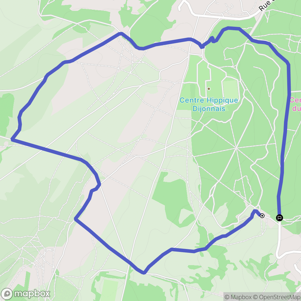 Chenôve : carte du parcours de randonnée - France
