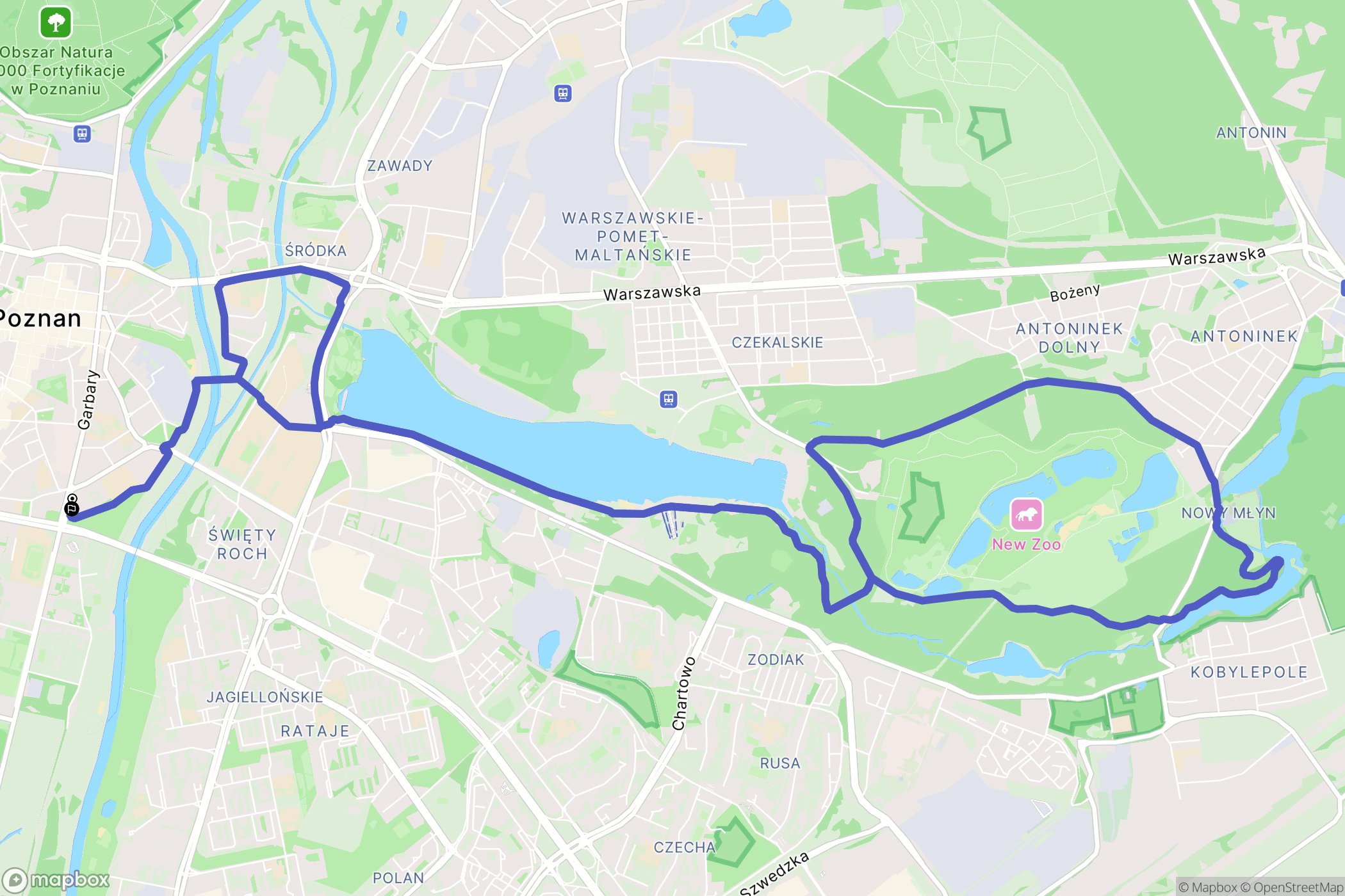 Poznań: mapa trasy - Poland