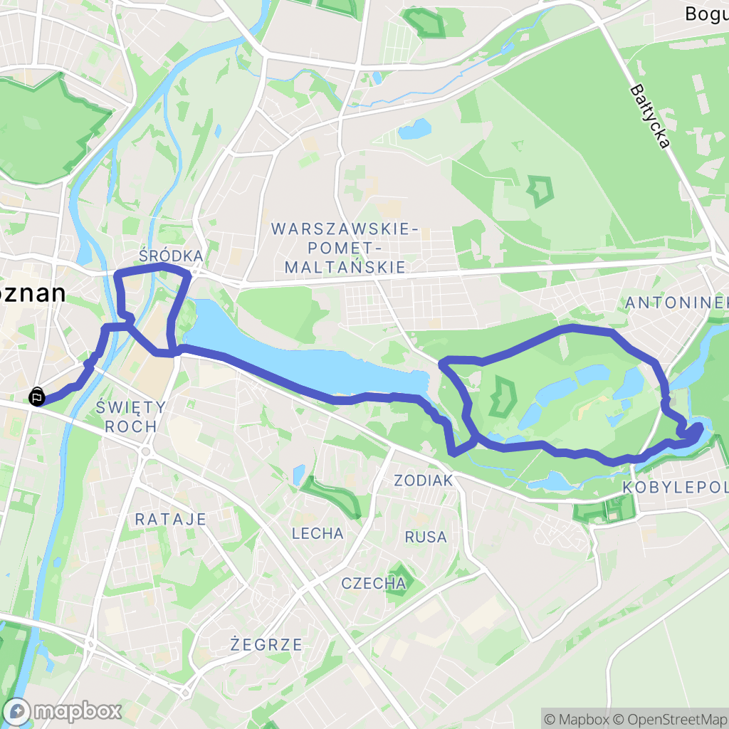 Poznań: mapa trasy - Poland