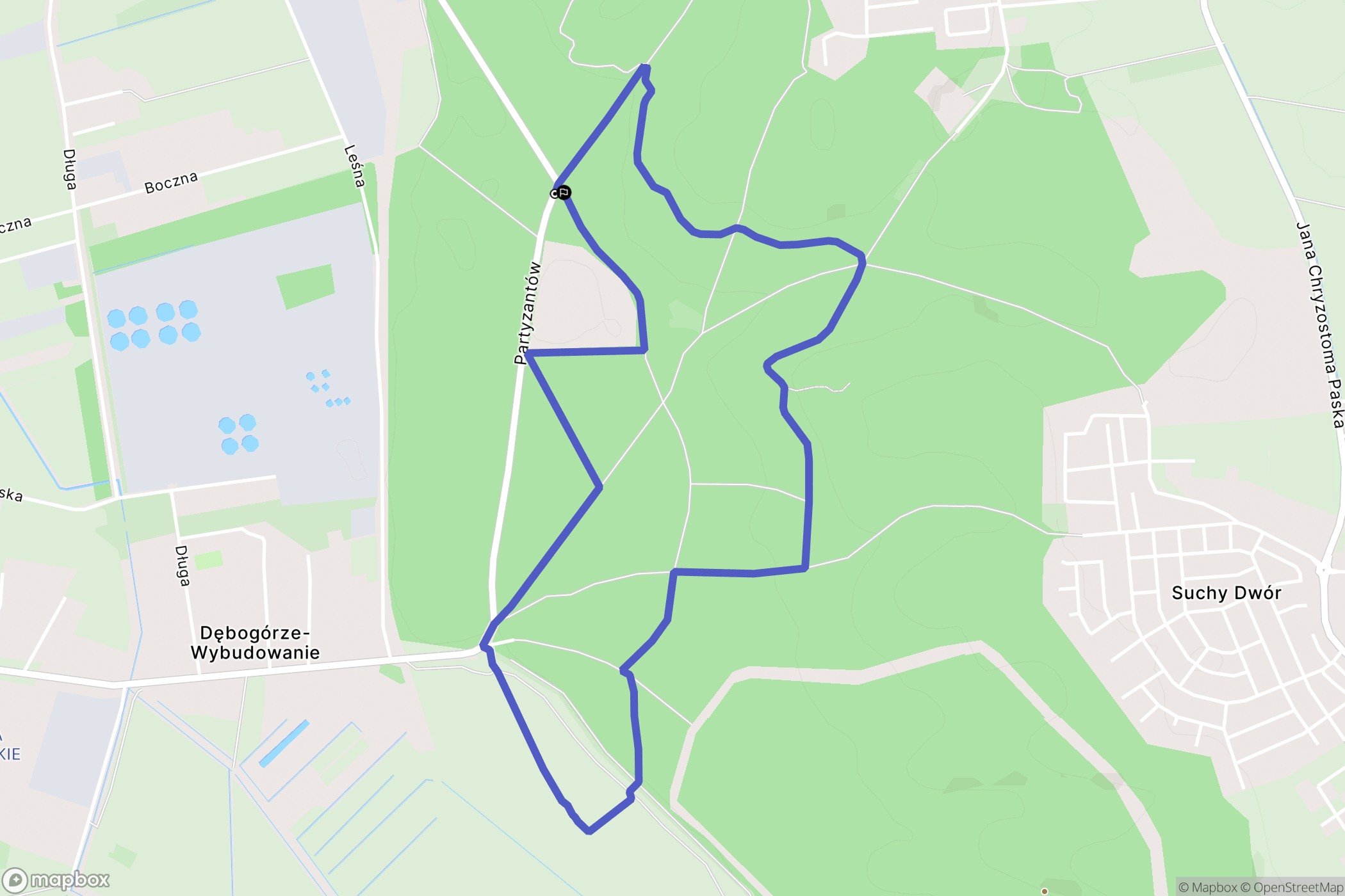 Dębogórze: mapa trasy - Poland