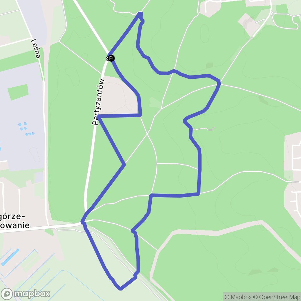 Dębogórze: mapa trasy - Poland