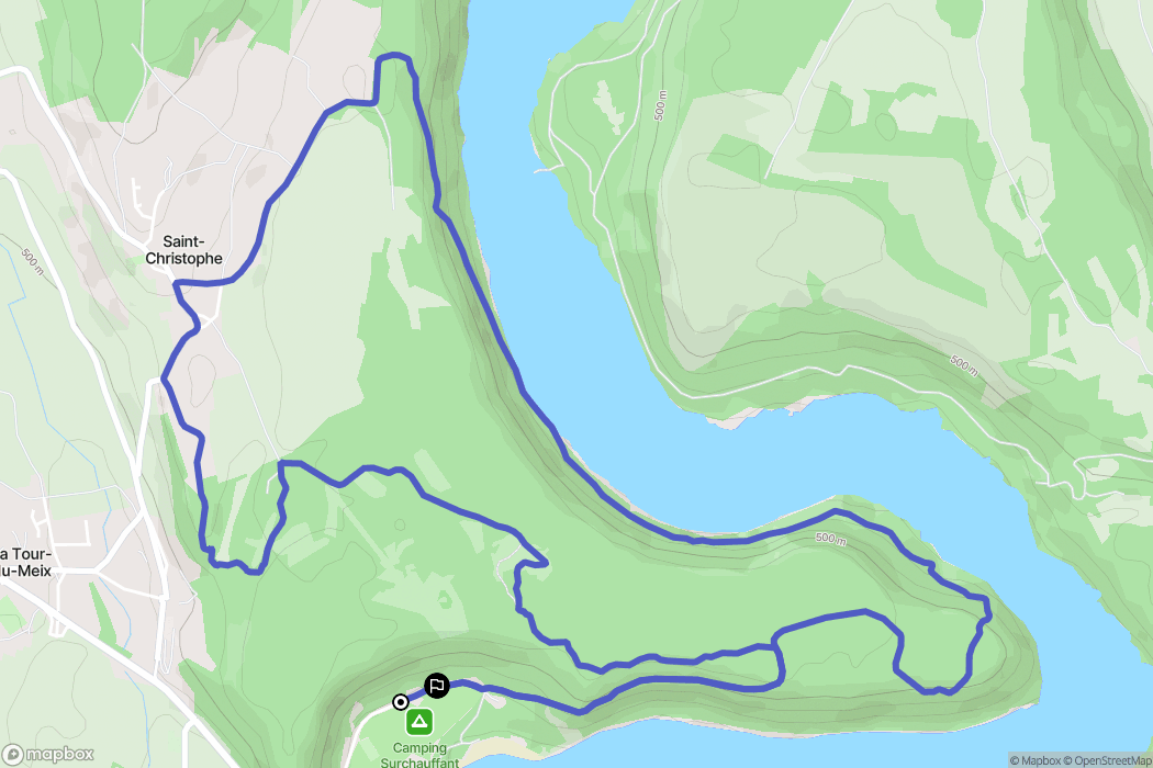 La Tour-du-Meix : carte du parcours de randonnée - France