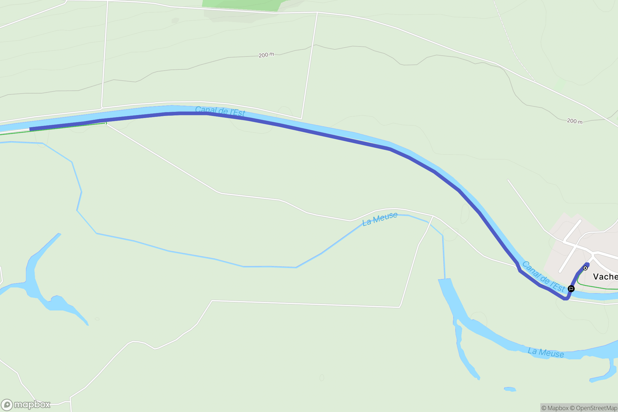 Vacherauville : carte du parcours de randonnée - France