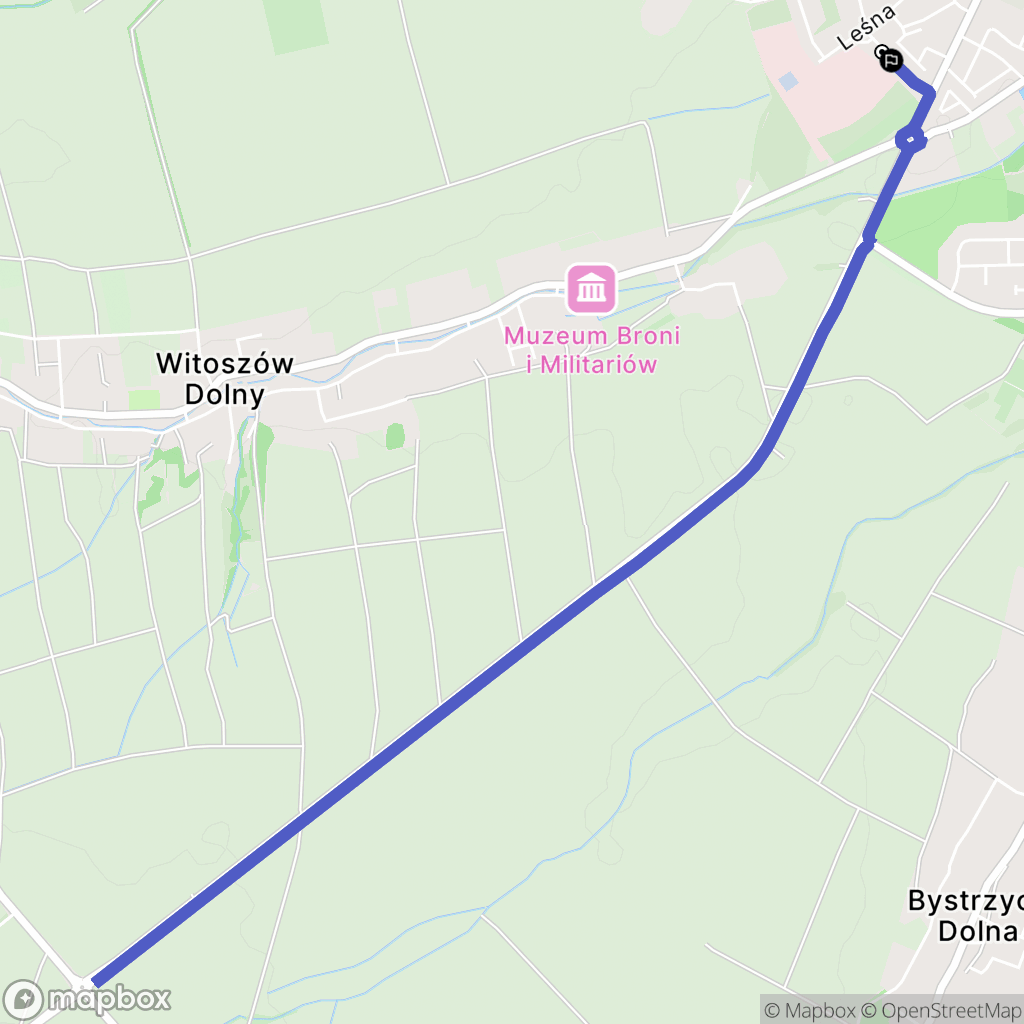 Świdnica: mapa trasy - Poland