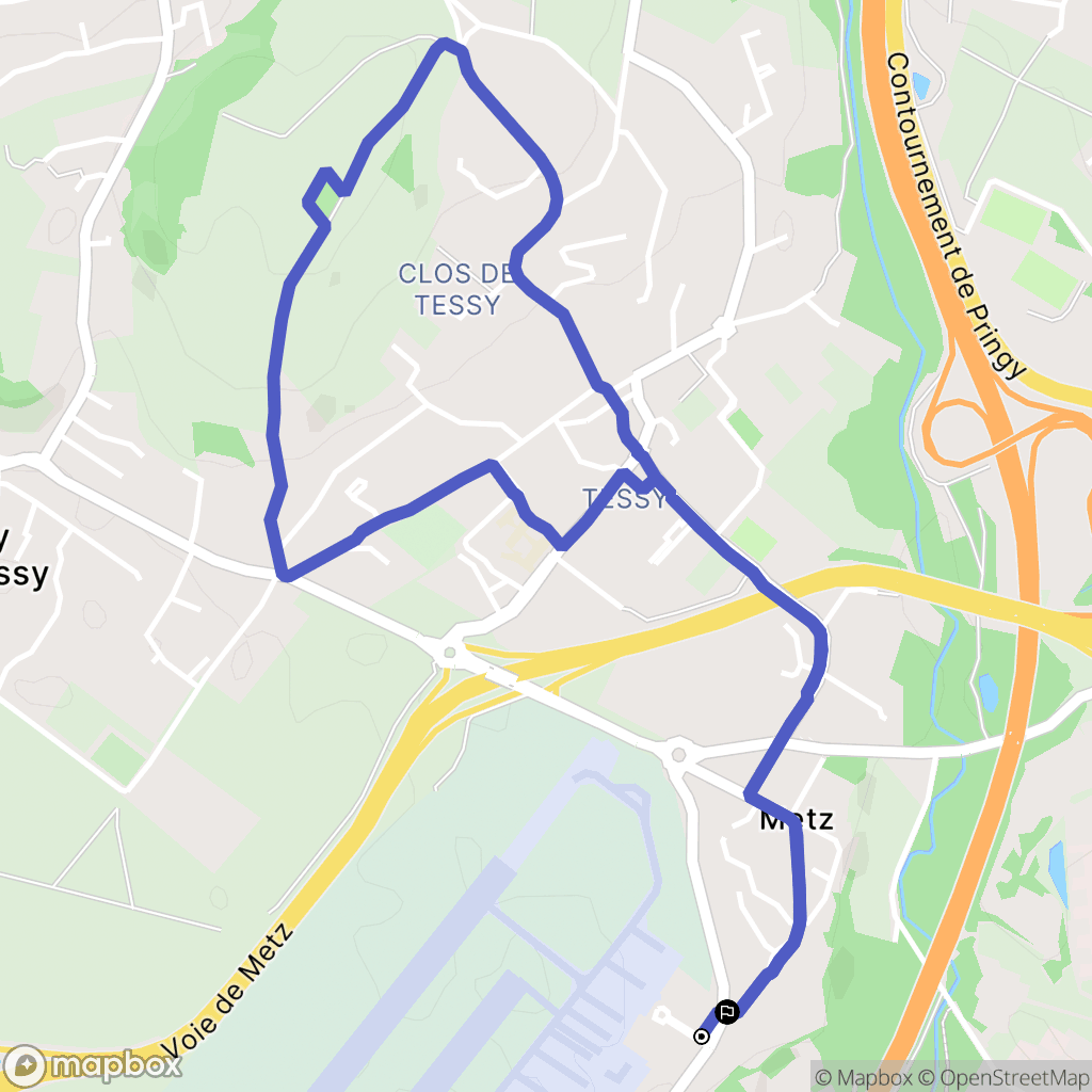Epagny Metz-Tessy : carte du parcours de randonnée - France