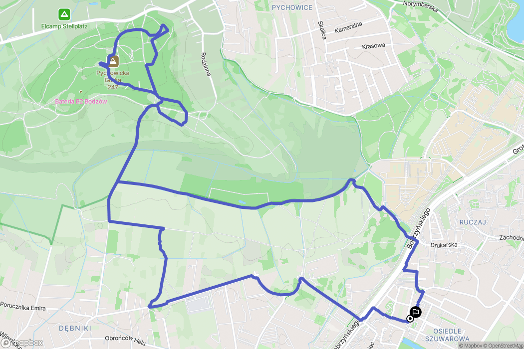 Kraków: mapa trasy - Poland