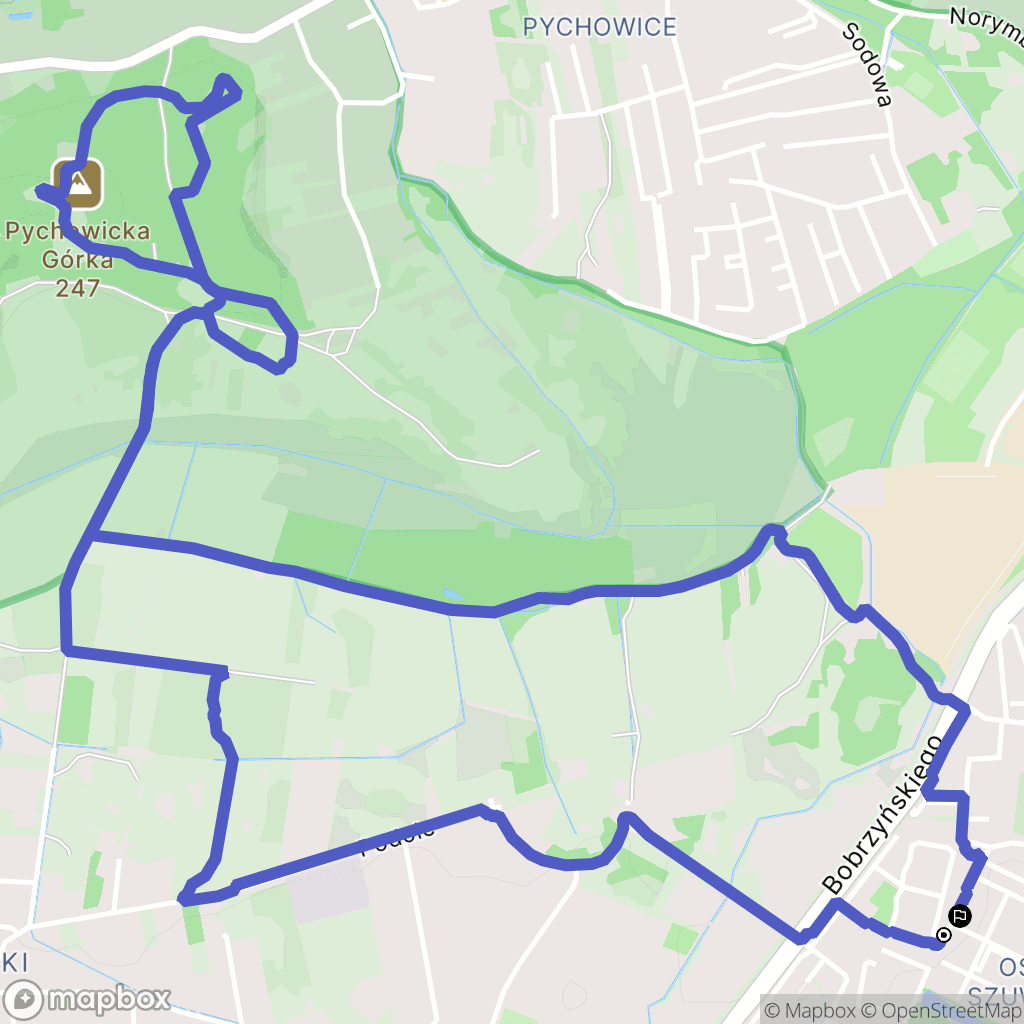 Kraków: mapa trasy - Poland