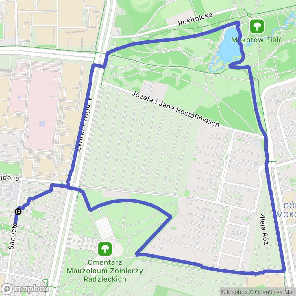 Warszawa: mapa trasy - Poland