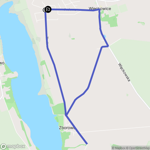 Więckowice: mapa trasy - Poland