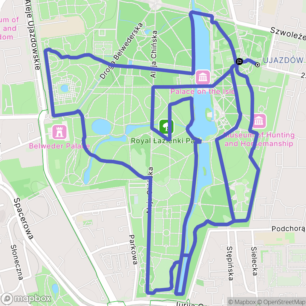 Warszawa: mapa trasy - Poland