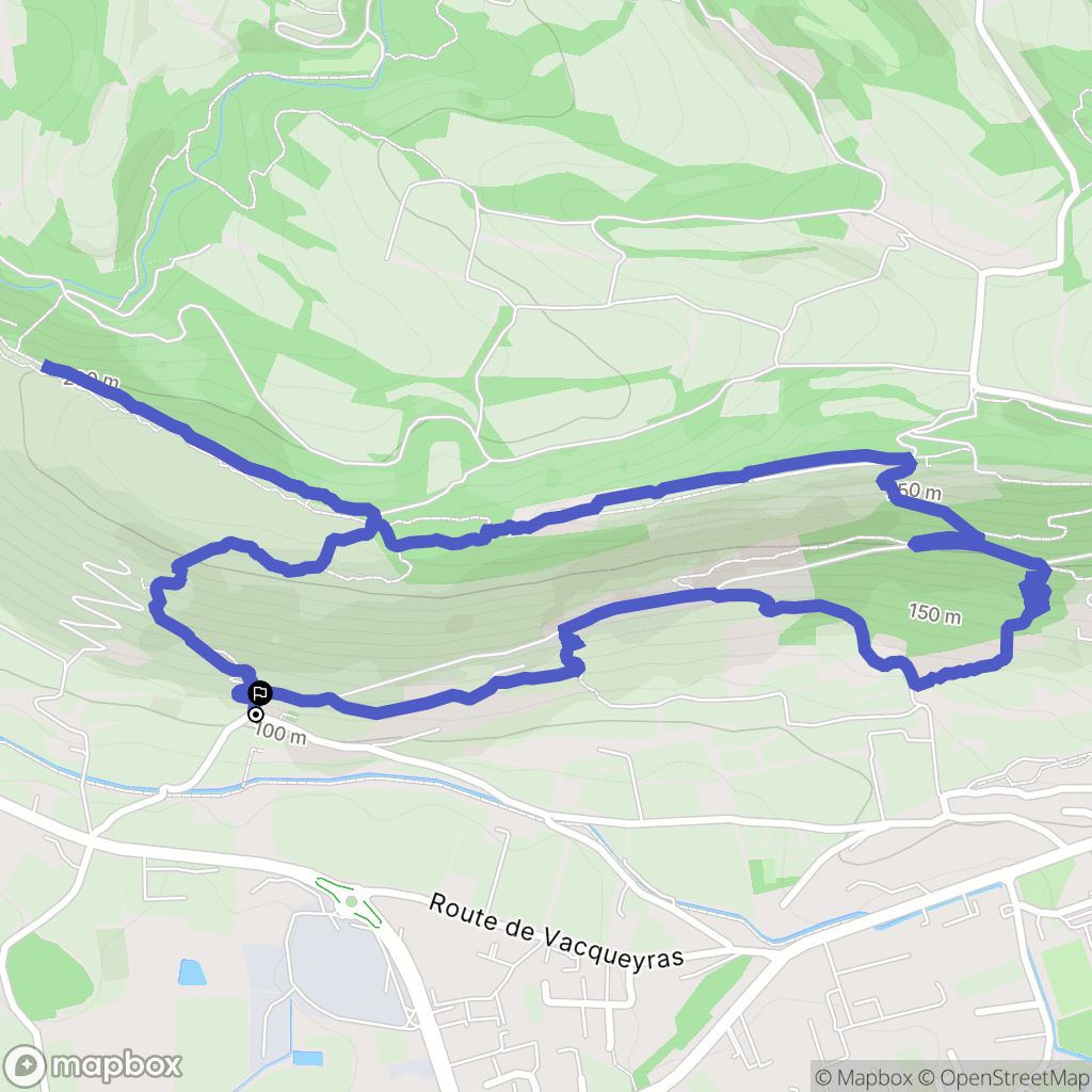 Beaumes-de-Venise : carte du parcours de randonnée - France
