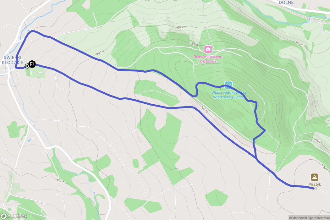 Świerki: mapa trasy - Poland