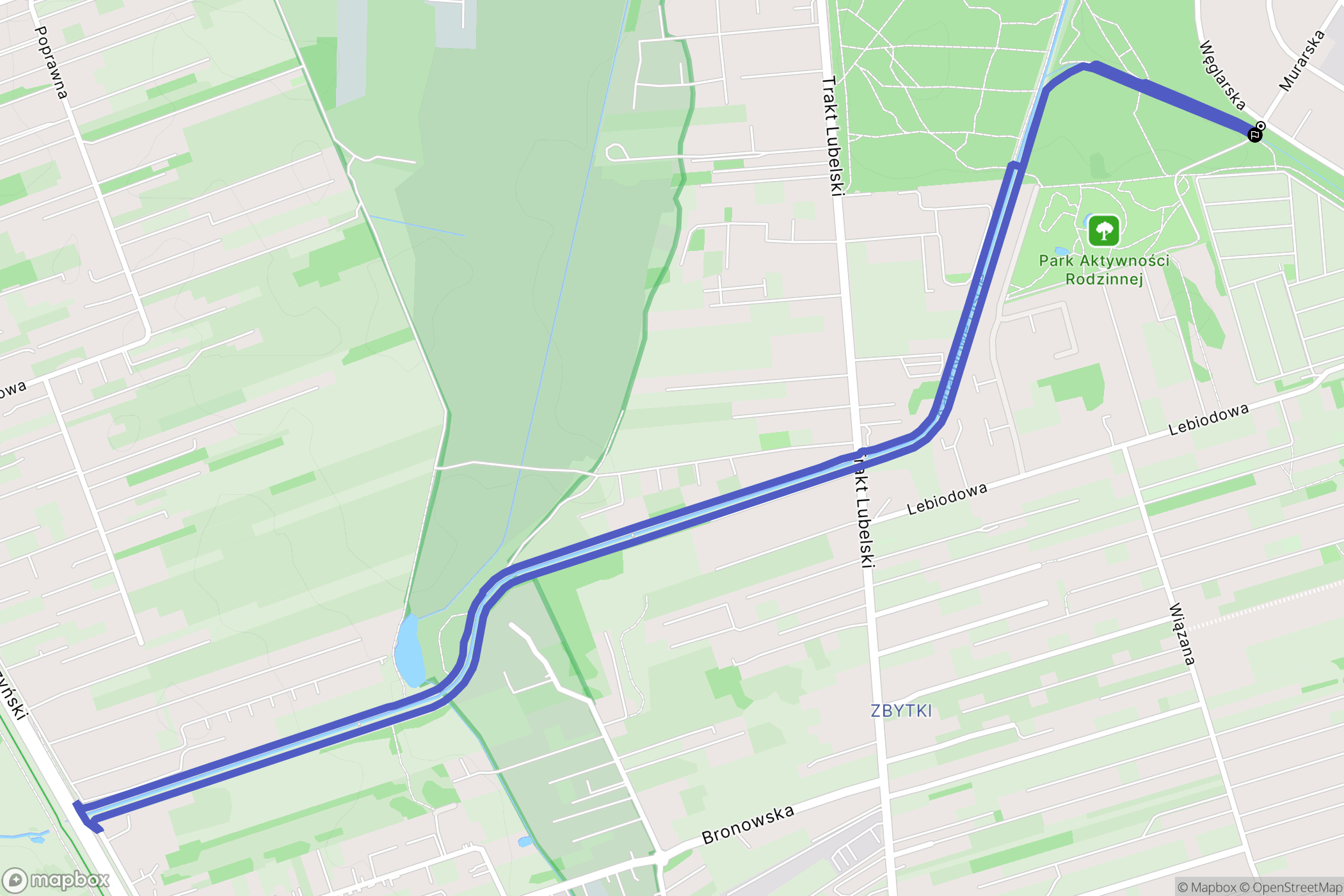 Warszawa: mapa trasy - Poland