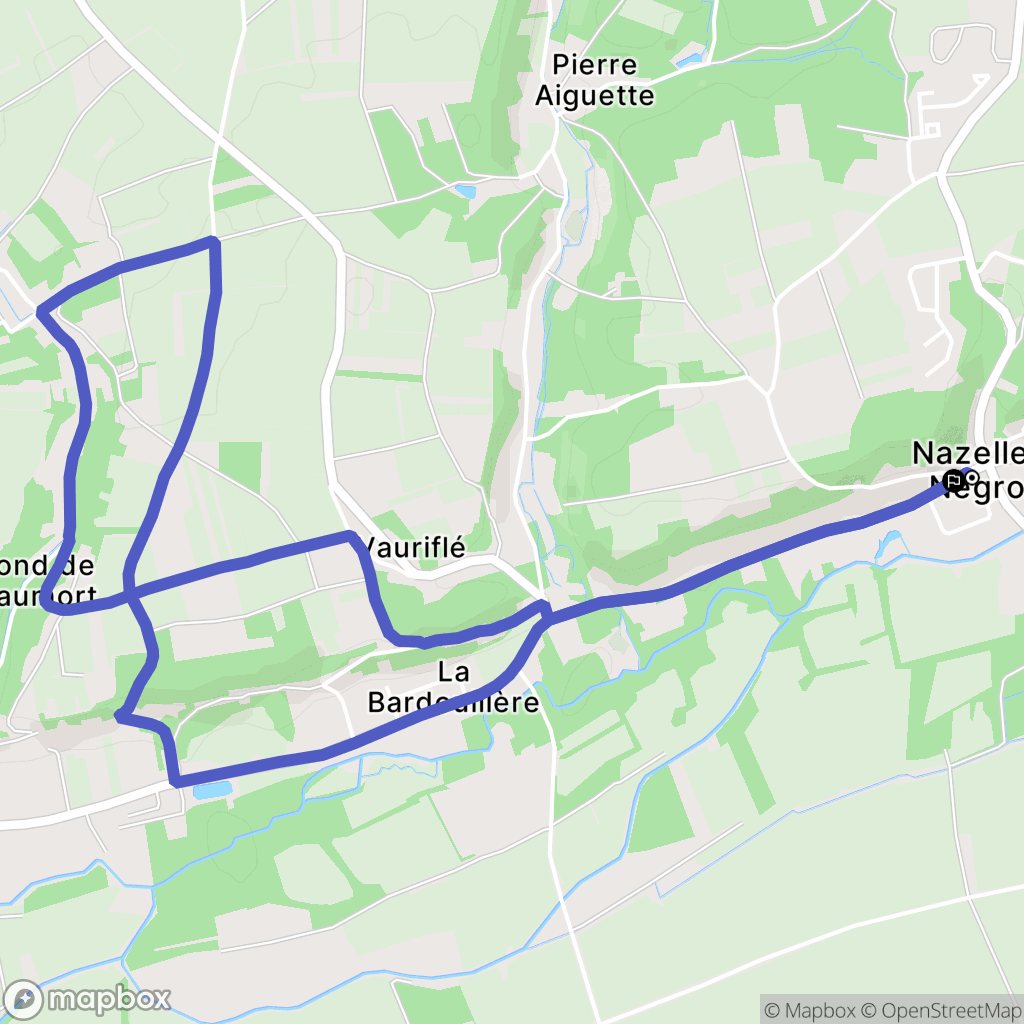Nazelles-Négron : carte du parcours de randonnée - France