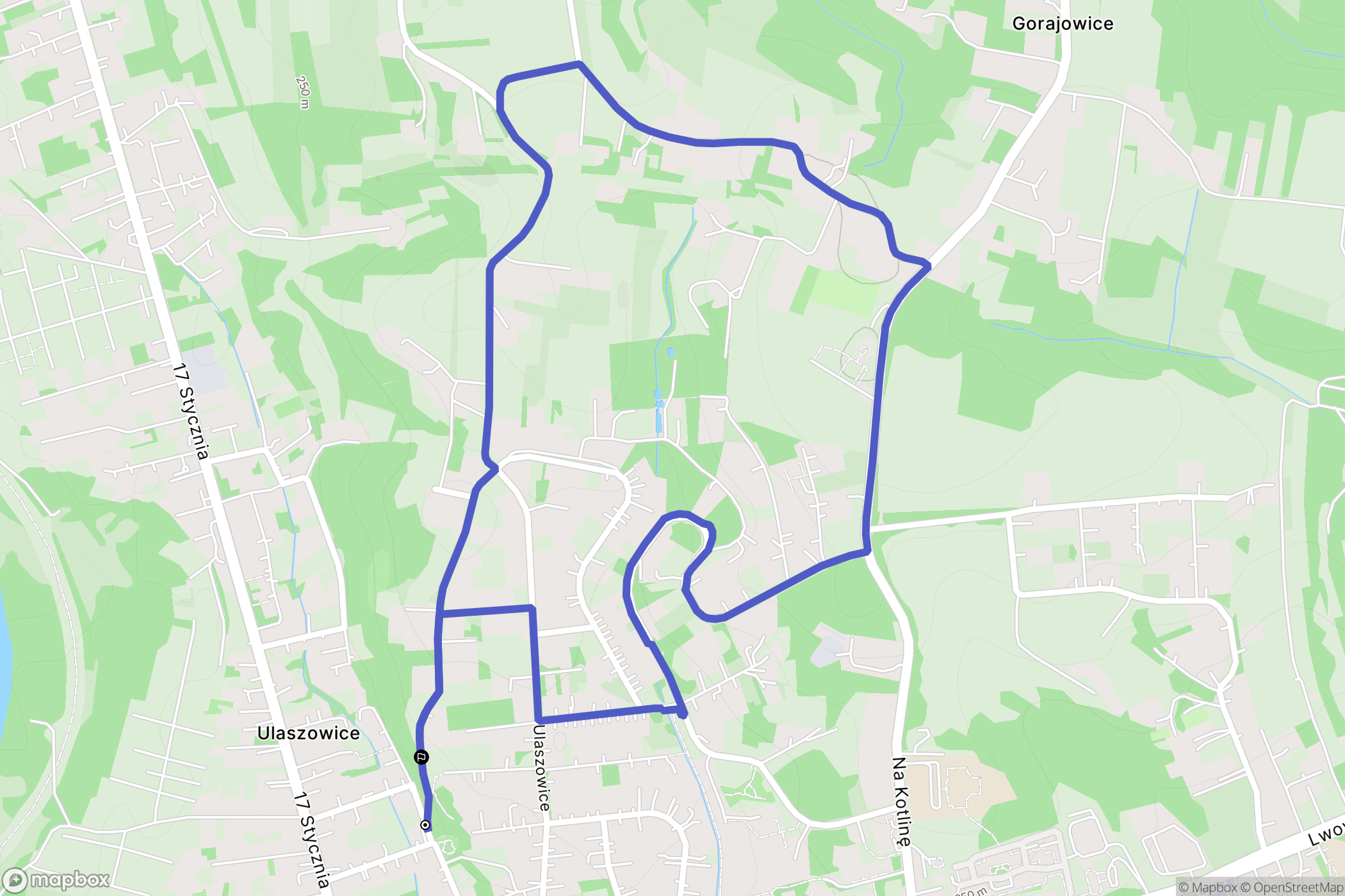 Jasło: mapa trasy - Poland