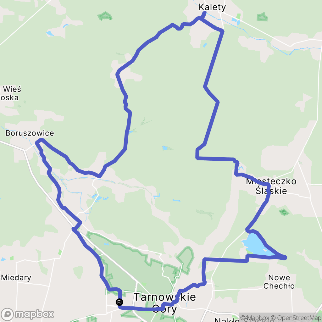Tarnowskie Góry: mapa trasy - Poland