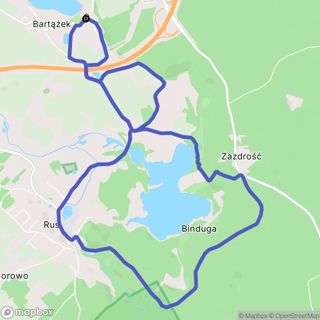 Bartążek: mapa trasy - Poland