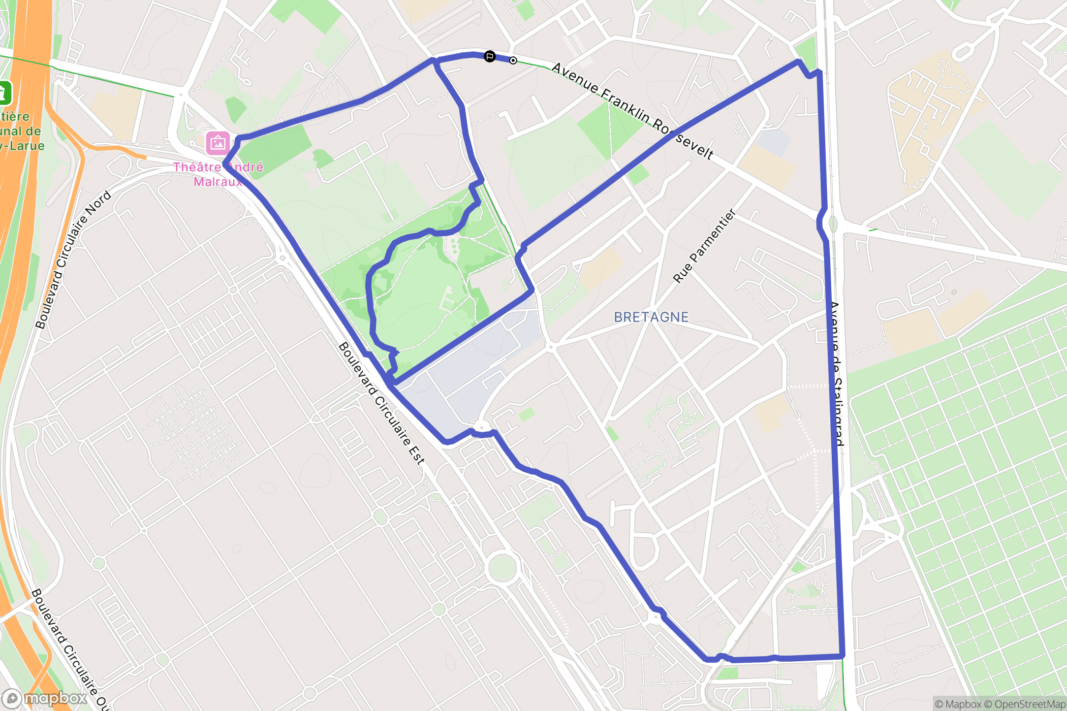 Chevilly-Larue : carte du parcours de randonnée - France