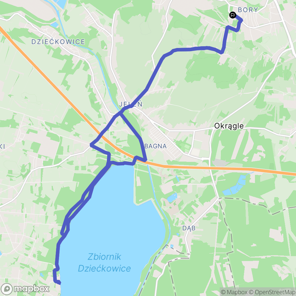 Jaworzno: mapa trasy - Poland