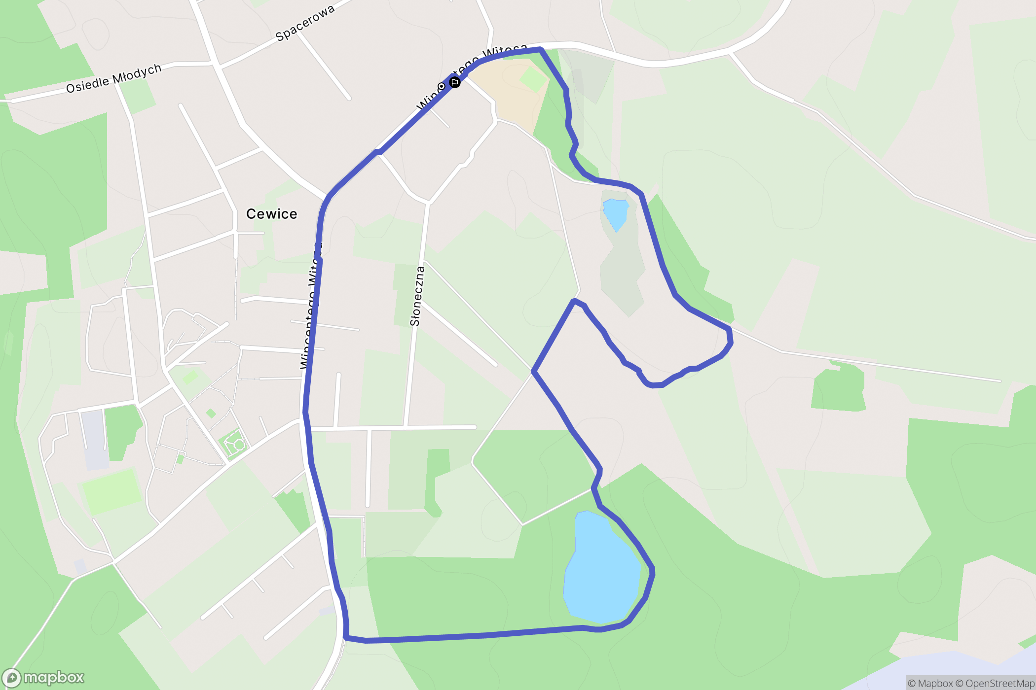 Cewice: mapa trasy - Poland