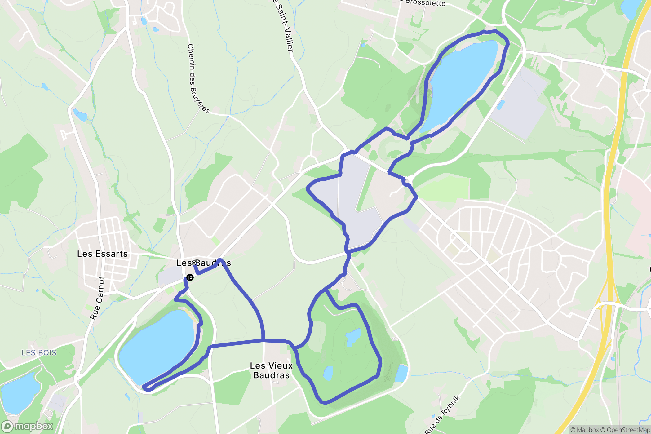 Sanvignes-les-Mines : carte du parcours de randonnée - France