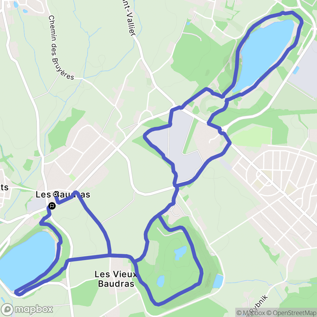 Sanvignes-les-Mines : carte du parcours de randonnée - France