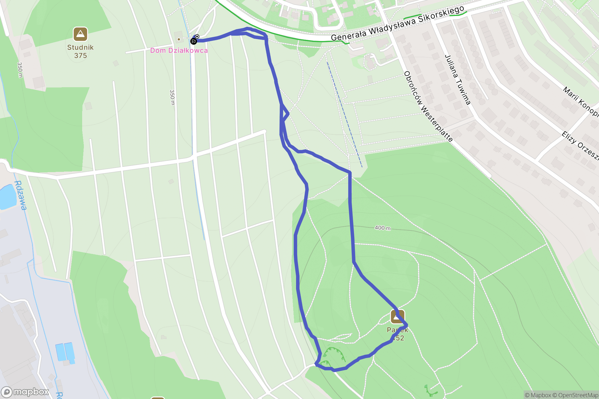 Bielawa: mapa trasy - Poland